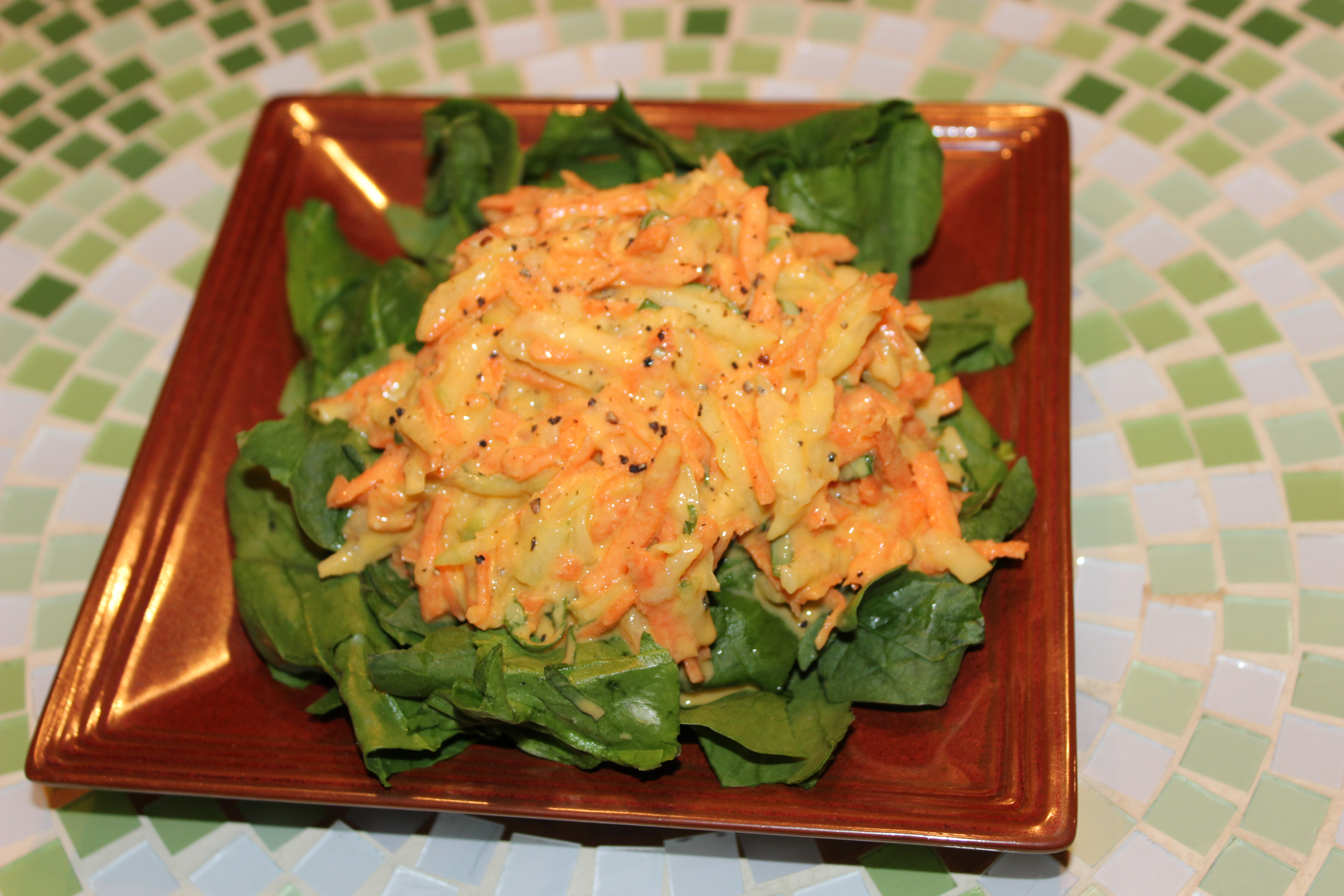 “Creamy” Carrot & Cucumber Slaw